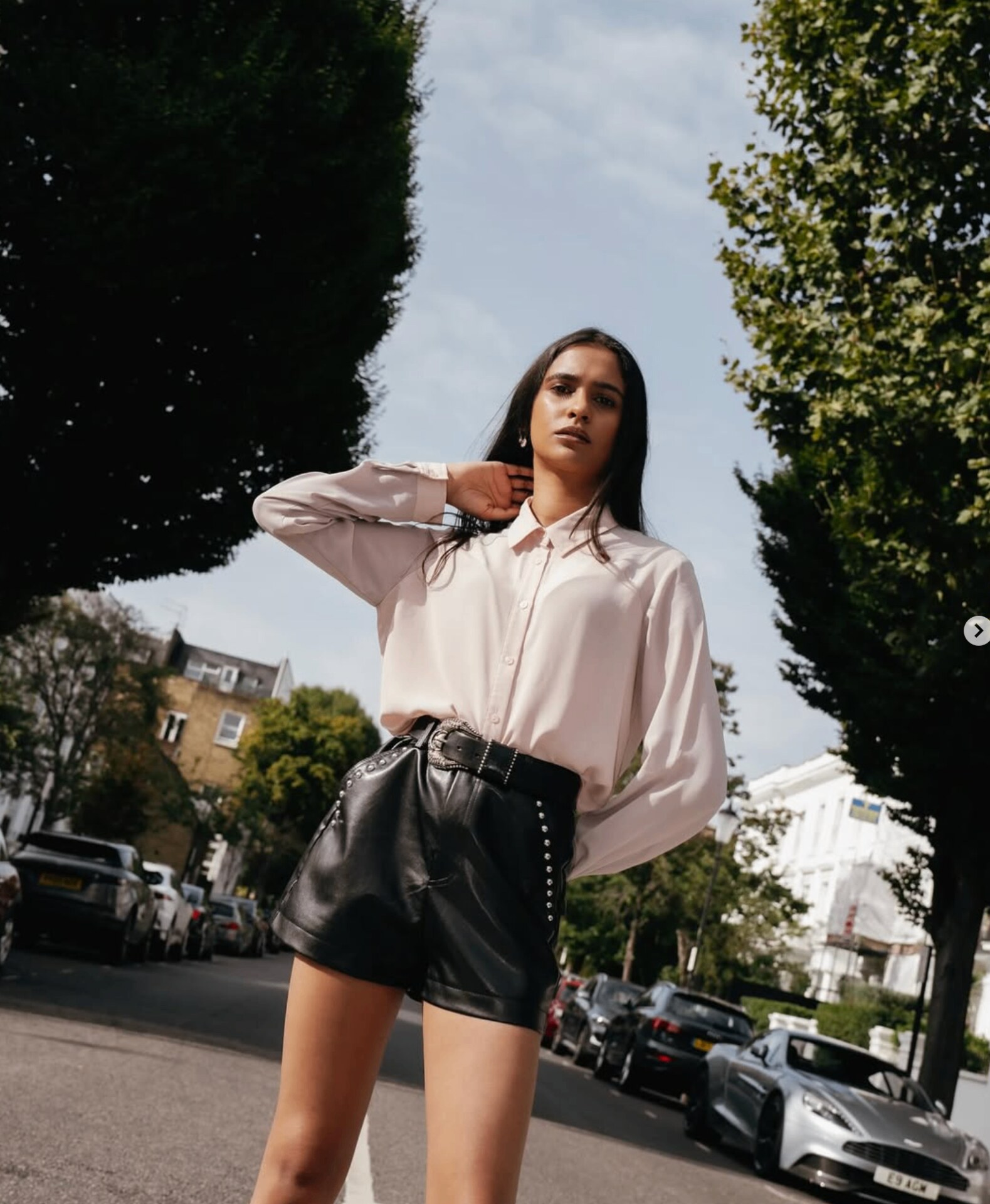Fashion portrait on a London street